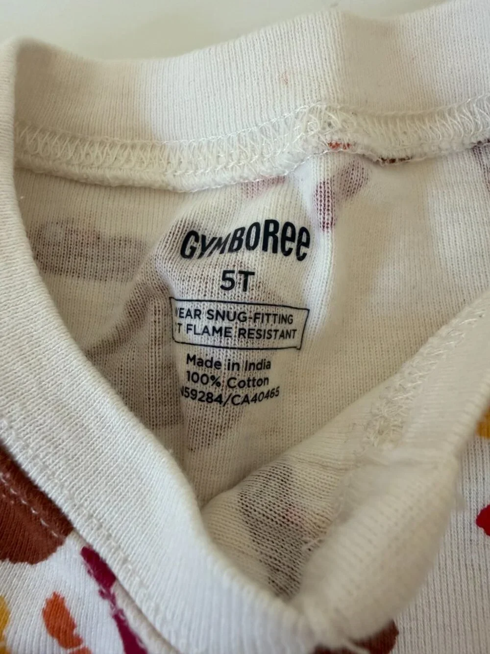 Gymboree Kids 5T Hand Turkey Print Thanksgiving Pajamas